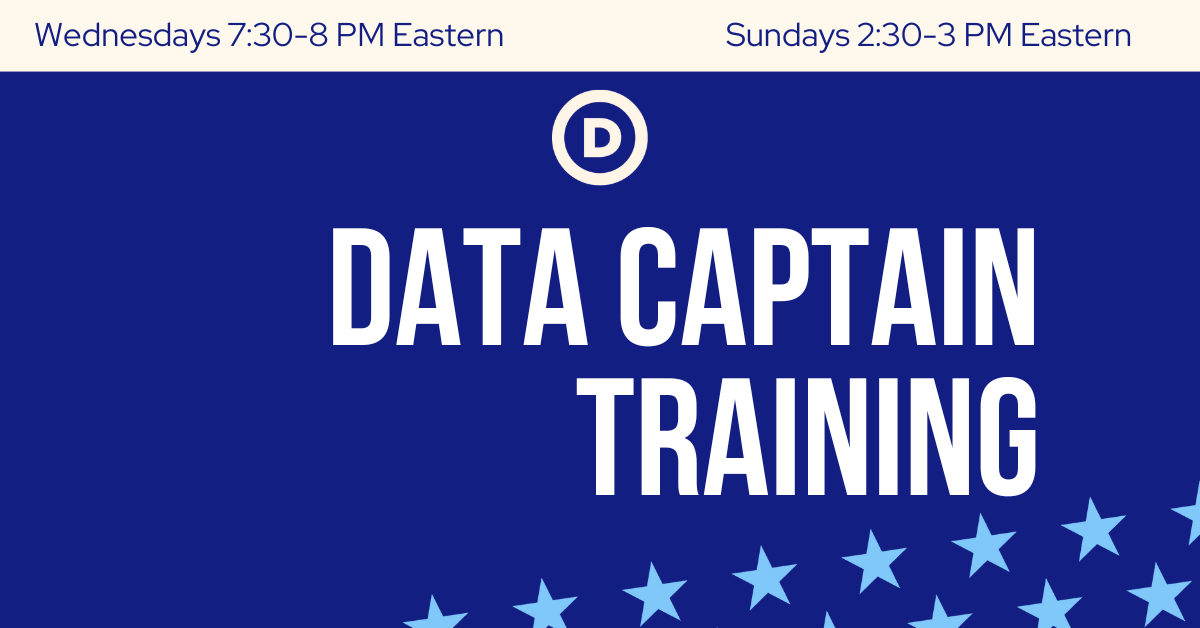 VOTE Team Data Captain Training · The Democratic National Committee